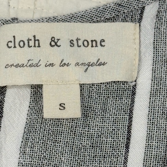 ANTHROPOLOGIE CLOTH & STONE Women’s Gray and White Striped Jumpsuit Size S - Picture 8 of 11